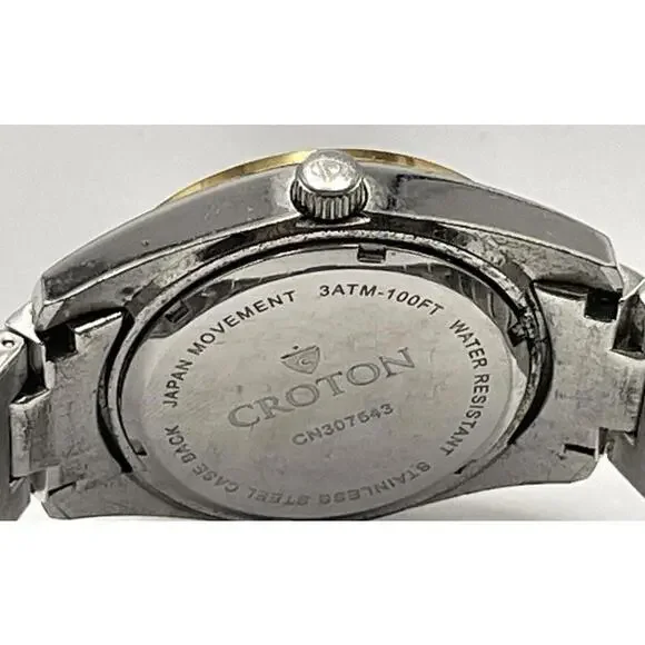 Mens Croton Balliamo 520 Swarovski Crystal Bling Watch Guaranteed Authentic